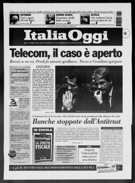 Italia oggi : quotidiano di economia finanza e politica